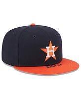 New Era Men's Navy/Orange Houston Astros On Deck 59FIFTY Fitted Hat