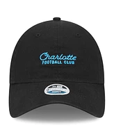 New Era Women's Black Charlotte Fc Throwback 9TWENTY Adjustable Hat