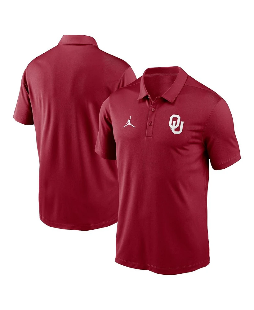 Jordan Men's Crimson Oklahoma Sooners Primetime Franchise Performance Polo Shirt