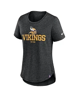 Nike Men's and Women's Heather Black Minnesota Vikings Fashion Tri-Blend T-Shirt