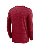 Jordan Men's Crimson Oklahoma Sooners 2024 Sideline Velocity Performance Long Sleeve T-Shirt