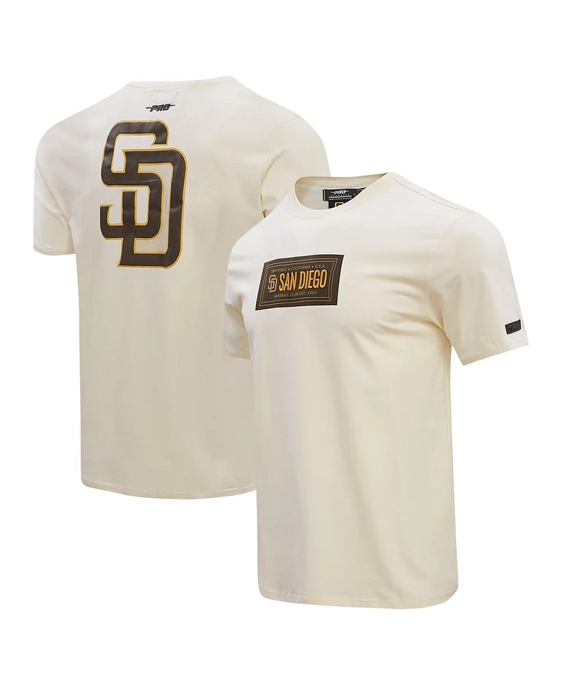 Pro Standard Men's Cream San Diego Padres Club Member Badge T-Shirt