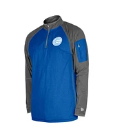 New Era Men's Royal Chicago Cubs Father's Day Raglan Quarter-Zip Top