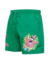 Freeze Max Men's Kelly Green SpongeBob SquarePants Krustypants Patrick Star Woven Shorts