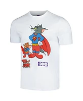 Freeze Max Men's White Tom and Jerry Superman T-Shirt