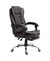 Homcom Executive Office Chair with Footrest, Padded Armrests,