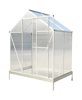 Streamdale Furniture Premium Greenhouse Polycarbonate and Aluminum Frame, Sliding Door