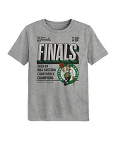 Fanatics Preschool Heather Gray Boston Celtics 2024 Eastern Conference Champions Locker Room T-Shirt