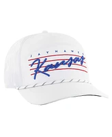 '47 Brand Men's White Kansas Jayhawks Downburst Hitch Trucker Adjustable Hat