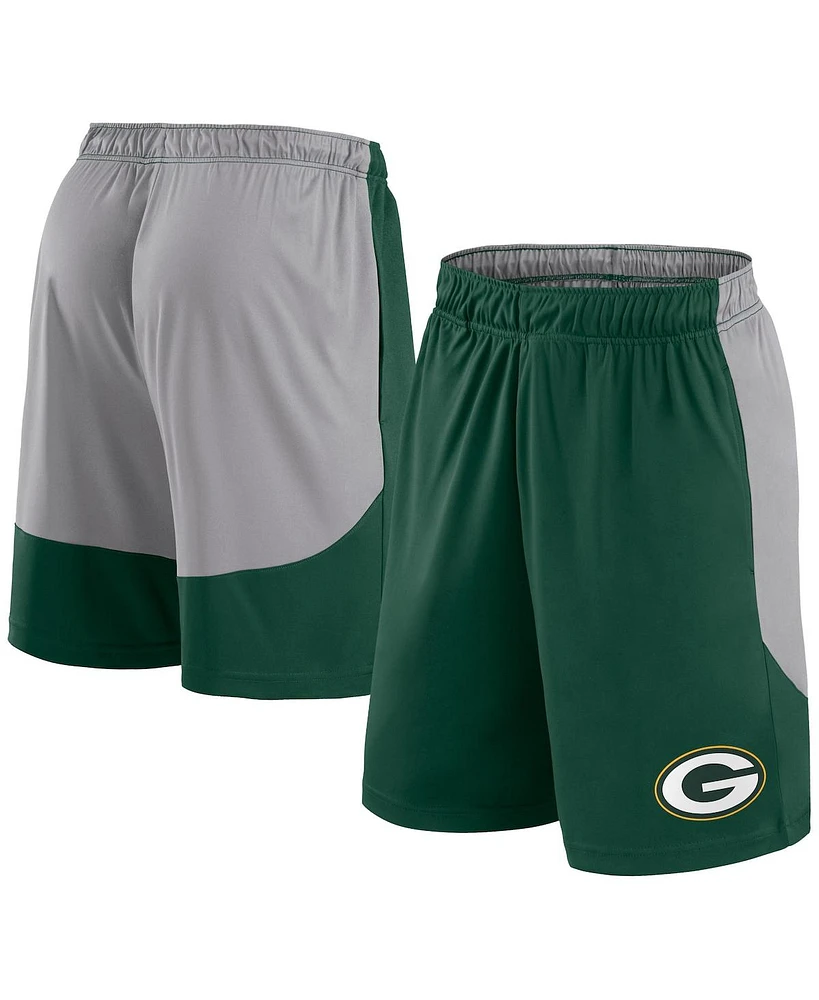 Fanatics Men's Green/Gray Green Bay Packers Go Hard Shorts