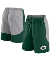 Fanatics Men's Green/Gray Green Bay Packers Go Hard Shorts