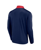 Fanatics Men's Navy Atlanta Braves Unstoppable Quarter-Zip Top