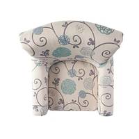 Charming Contemporary Floral Club Chair with Tapered Birch Legs