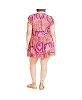 City Chic Women's Dallas Print Dress