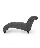 Indulge in Comfort & Style Curved Button Tufted Stitched Lounge Chair