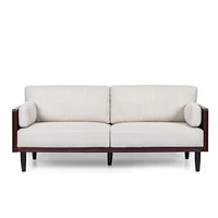 Streamdale Furniture Mid-Century Modern 3-Seater Sofa with Exposed Wood Frame