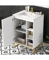 Simplie Fun Modern White Bathroom Vanity Elevate Your Space with Style and Functionality