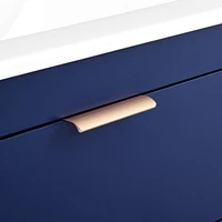 Modern Wall Mount Bathroom Vanity with Undermount Porcelain Sink and Mdf Cabinet