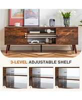 Spacious and Stylish Tv Stand with Ample Storage and Soft-Close Hinge