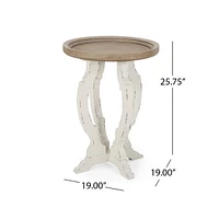 Enchanting French Country Accent Table with Hourglass Base