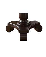 Round Wood Pedestal Side Table, Espresso