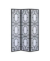 Streamdale Furniture Sudoku 3 Panel Room Divider Screen, Black