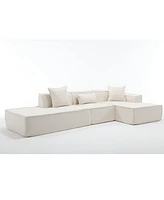 Streamdale Furniture Modern Sectional Sofa with 2 Pillows and 1 Waist Pillow