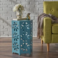 Charming Yet Durable Iron Side Table - No Assembly Required