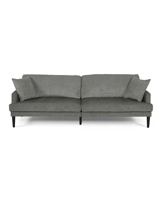 Simplie Fun Plush Upholstery, Contemporary Sofa with Accent Pillows