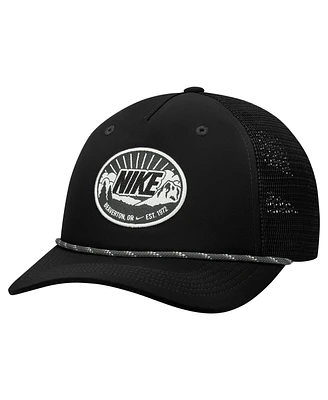 Nike Men's and Women's Black Outdoor Rise Trucker Adjustable Hat