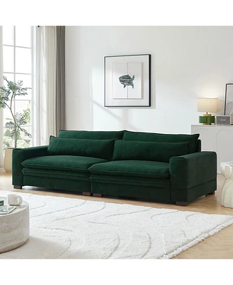 Streamdale Furniture Mid-Century Modern Sofa Luxe Style, Comfort & Durability in Vibrant Green