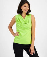 I.n.c. International Concepts Women's Sleeveless Cowlneck Blouse, Created for Macy's