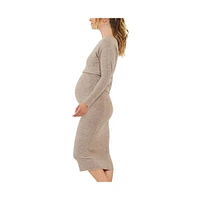 Ripe Maternity Tobie Off Shoulder Knit Dress