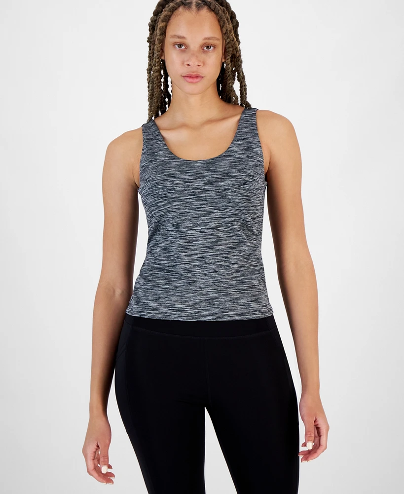 Id Ideology Women's Space-Dye Built-In-Bra Tank, Created for Macy's