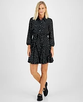 Tommy Hilfiger Women's Dot-Print Collared Shirtdress