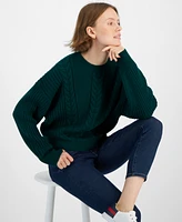 Tommy Hilfiger Women's Ribbed Cable-Knit Sweater