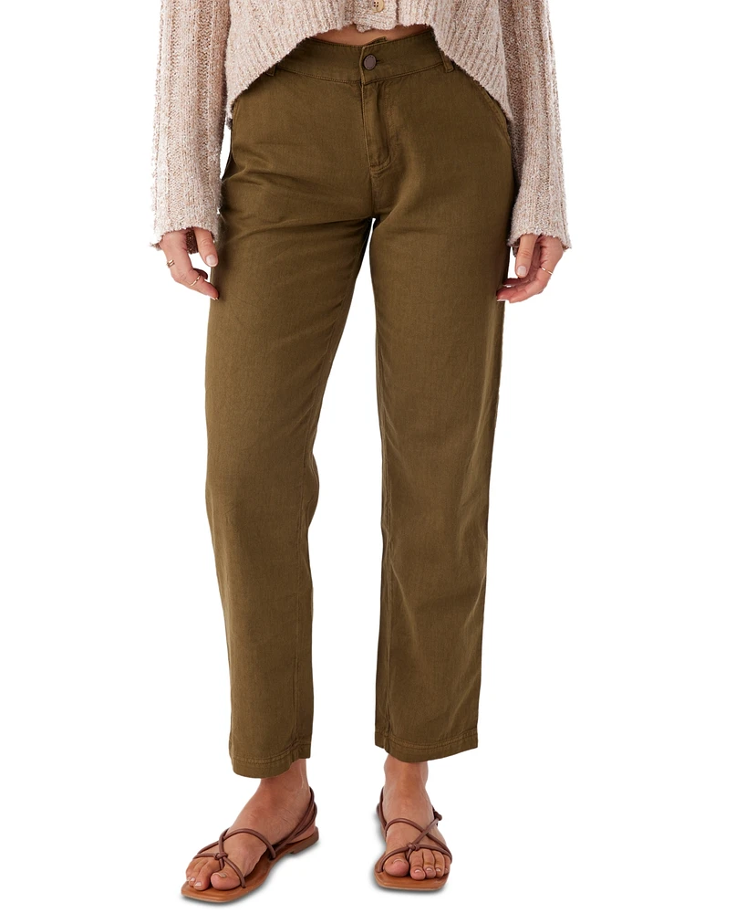 O'Neill Juniors' Kree Cotton High-Rise Cargo Pants