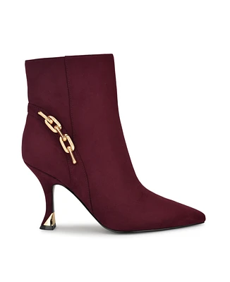 Nine West Women's Chaine Pointy Toe Tapered Heel Dress Booties