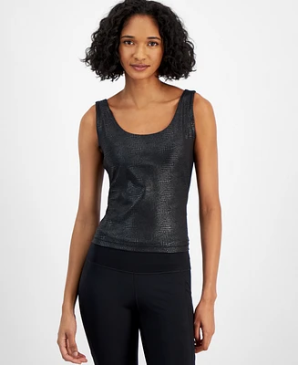 Id Ideology Women's Animal Foil Tank Top, Created for Macy's