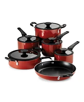 Tramontina Porcelain Enamel Heavy Gauge Aluminum Non Stick 11 Pc Cookware Set