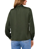 Vince Camuto Women's Long-Sleeve Satin Button-Front Top