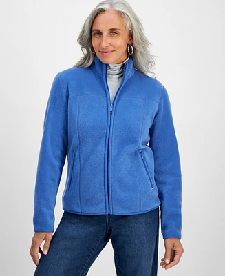 Style & Co Petite Polar Fleece Zip-Front Jacket, Created for Macy's