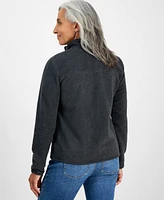 Style & Co Petite Polar Fleece Zip-Front Jacket, Created for Macy's