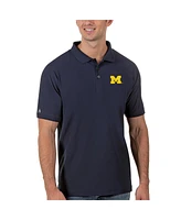 Antigua Men's Navy Michigan Wolverines Legacy Pique Polo