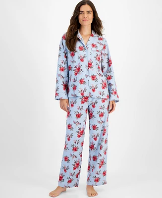 Charter Club Women's 2-Pc. Cotton Flannel Packaged Pajamas Set, Created for Macy's