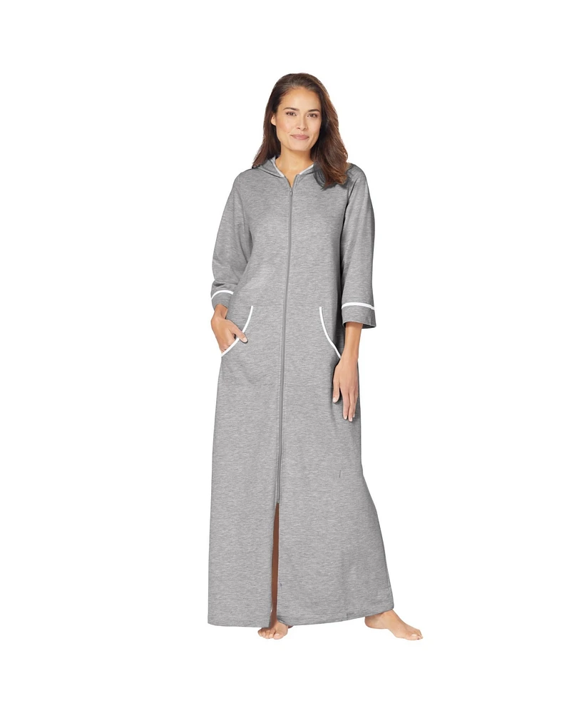 Dreams & Co. Plus Long French Terry Robe