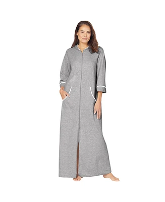 Dreams & Co. Women's Plus Long French Terry Robe