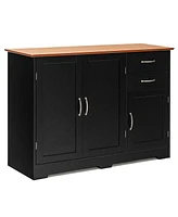 Costway Buffet Sideboard Kitchen Cupboard Storage Cabinet with 2 Drawers & 3 Doors