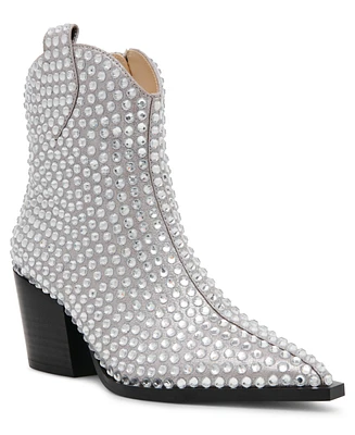 Betsey Johnson Women's Neil Rhinestone Western Booties