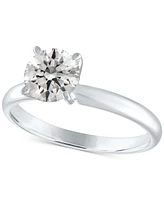 Gia Certified Diamond Solitaire Engagement Ring (1-1/2 ct. t.w.) in 14k White Gold